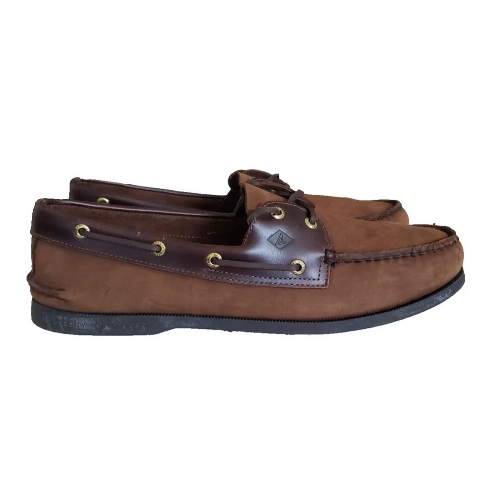 Sperry Top-Sider Boat Shoes Sneakers Men's Size 14 M Brown Leather 0195412